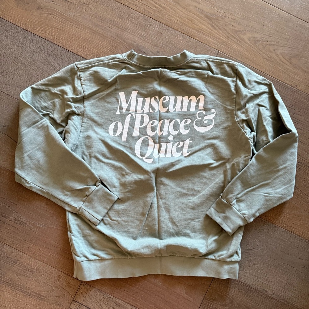 Museum of Peace and Quiet Mid Century Crewneck Lightweight Sweatshirt in Sage - Picture 6 of 6